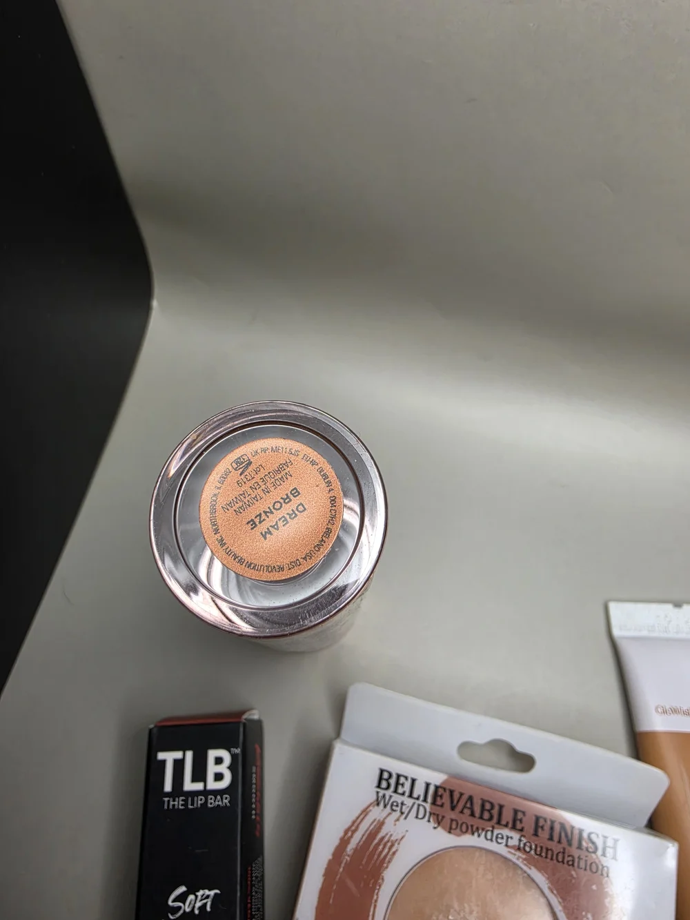 Makeup Set with Neutral Bronze & Honey Shades Eyeshadow, Foundation, Lipstick